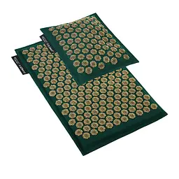 Килимок акупунктурний 4FIZJO Eco Mat Аплікатор Кузнєцова з подушкою 68 x 42 см Navy Green/Gold 4FJ0251 (P-5907739312891)