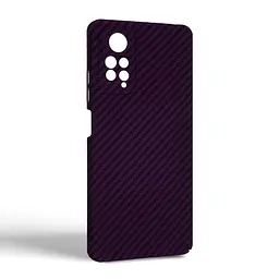 Карбоновый чехол для Xiaomi Redmi Note 12 Pro 4G, LikeCarbon, фиолетовый, панель, защитный чехол-накладка, ультратонкий и легкий, противоударный, обеспечивает защиту от ударов, падений и царапин, ArmorStandart (ARM71946) - мініатюра 2