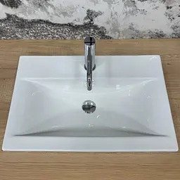 Умивальник VBI Fanusa 60 white врізний VBI-018064, Білий - мініатюра 3
