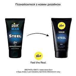 Збуджуючий гель для масажу Pjur Man Steel Ge, 50 мл - мініатюра 2