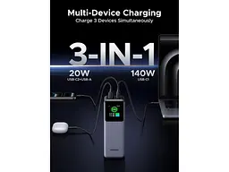 Зовнішній акумулятор (Power Bank) UGREEN PB722 25000mAh 200W Gray (35525B) - мініатюра 8