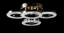 Люстра стельова LED Splendid Ray LT8003/4, 80W, золото, білий, сучасний стиль з пультом та димером - мініатюра 2