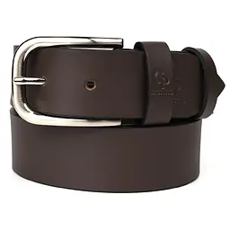 Шкіряний ремінь коричневий GRANDE PELLE 120х4х0.5 см acs0032050 - мініатюра 5