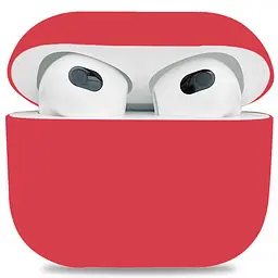 Силіконовий чохол для навушників Apple AirPods 3, Ultrathin Silicone Case, червоний, захисний чохол, ультратонкий і легкий, захист від подряпин і пилу, м"який силікон, ArmorStandart (ARM60295)