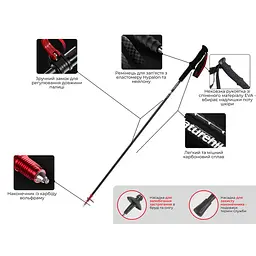Трекінгова палиця Naturehike ST10 NH19S010-T, 110 см, блакитна - мініатюра 6