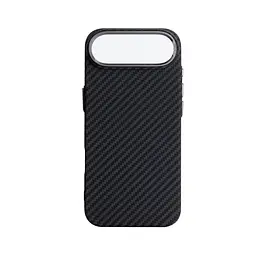 Карбоновый чехол для Apple iPhone 17 Air, LikeCarbon2 MagCase, черный, тонкий защитный чехол-панель из поликарбоната с магнитами N52, MagSafe, противоударный, совместим с беспроводной зарядкой, приподнятые края для защиты камеры, ArmorStandart (ARM86260)