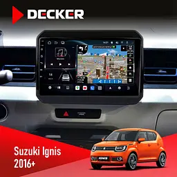 Штатна магнітола Suzuki Ignis 2016+ Decker D9-011 4x64, DSP, 4G, 360 Decker (НФ-00006441)