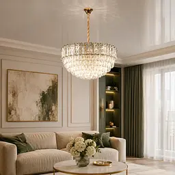 Підвісна кришталева люстра Splendid Ray L5726/600/8 (FGD), золото, 8 ламп E14, від 13-20 м²