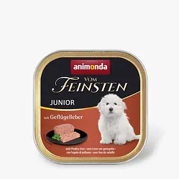 Вологий корм для цуценят Animonda Vom Feinsten Junior with Poultry liver з печінкою домашньої птиці 150 г