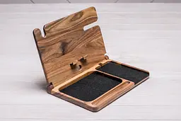 Підставка для гаджетів з бездротовою зарядкою ecoWalnut 300x231x210 мм - мініатюра 4