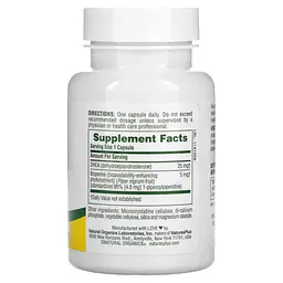 Дегідроепіандростерон з біоперином Nature's Plus DHEA-25 with Bioperine 25 мг 60 капсул - мініатюра 2