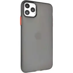 Чохол-накладка DK Silicone Matting Silk для Apple iPhone 11 Pro (black / red) - мініатюра 2
