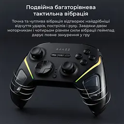 Геймпад Ajazz GP100 2.4G/BT/USB Switch/PC/iOS/Android RGB Black (GP100-B) - мініатюра 10