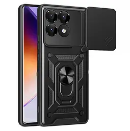Чохол Primo Shockproof для Xiaomi 15T - протиударний, з підставкою і шторкою камери - Black - мініатюра 2
