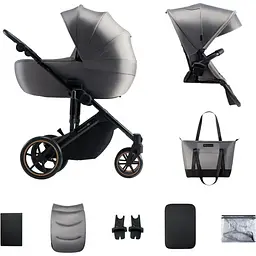 Універсальна коляска 2 в 1 Kinderkraft Prime 2 Shadow Grey (KSPRIM02GRY2000)