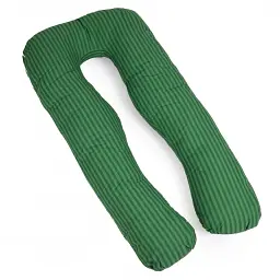 Подушка для вагітних та відпочинку MirSon U-подібна №5029 Color Line Stripe Emerald 140х75х20 см смарагдова (2200010969900) - мініатюра 2