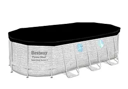Сімейний овальний каркасний басейн Bestway 56716 549×274×122 см з фільтром та сходами на 13420 л - мініатюра 2