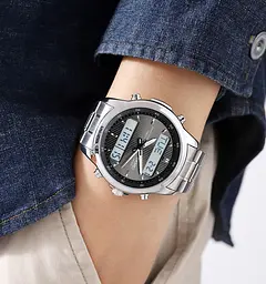 Наручний годинник чоловічий Skmei 2049 Silver White, 2049SIWT (18420) - мініатюра 3