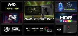 Монітор MSI 27" MAG 272PF-X24 teh0024890 - мініатюра 9