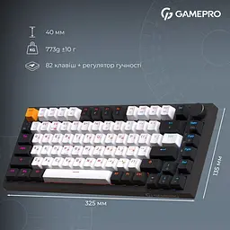 Клавіатура GamePro Asgard Valhalla Pro QLAB Sakura Switch Black (MK160-B-QS-PRO) - мініатюра 19