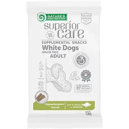 Беззернові ласощі для собак усіх порід з білим окрасом шерсті Nature's Protection Superior Care White Dogs