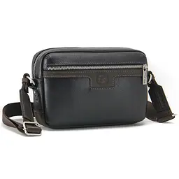 Сумка чоловіча шкіряна повсякденна маленька Tom Stone 125 B чорний+коричневий