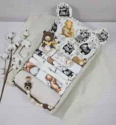 Набір для новонародженого A.L.Babybox Мамині обійми 5 пелюшок/плед/подушка (NA 28093885)