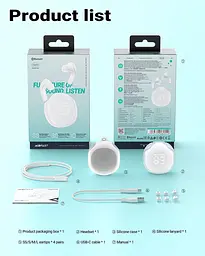 Навушники TWS Acefast T9 porcelain white - мініатюра 5