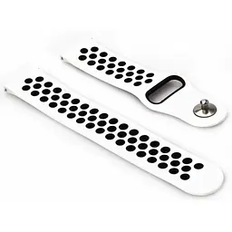 Ремінець Becover Vents Style для Samsung Galaxy (20 mm)/Watch 5/ Watch 4 40/44mm/Watch 4 Classic 42 mm/Watch Active/Active 2 40/44mm/Watch 3 41 mm/Gear S2/Classic/Gear Sport Black-White (705696) - мініатюра 2