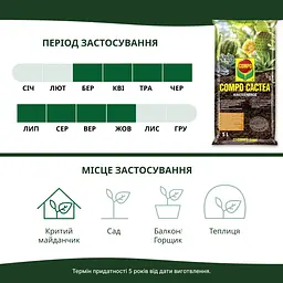 Торфосуміш COMPO CACTEA® для кактусів 5 л - мініатюра 5