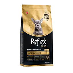 Повноцінний та збалансований сухий корм Reflex Plus для цуценят французького бульдога 1.5 кг 
