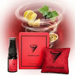 Ароматизатор автомобільний Hurricane RED Standart NEW (В комплекті Спрей 10 мл)