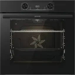 Духова шафа Gorenje електрична 77 л, A+, дисплей, IconLed, піроліз, чорний