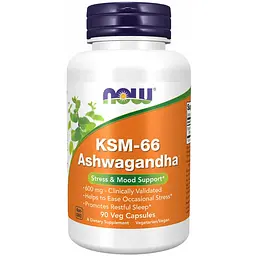Ашваганда Now Foods KSM-66 Ashwagandha 90 веганських капсул