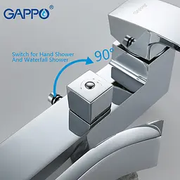 Душова система Gappo G2407, вилив - перемикач на лійку, хром - мініатюра 4