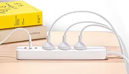 Подовжувач фільтр Xiaomi aigo Power Strip (3 розетки 3 юсб порти) 2 м AC0331ZN - мініатюра 3