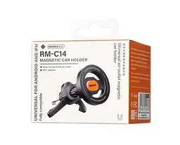 Тримач для телефону в машину Remax RM-C14 Magnetic Airvent Car Holder Black - мініатюра 2