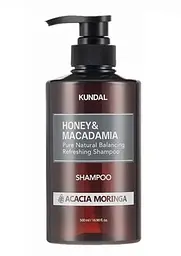 Шампунь відновлюючий "Акація моринга" 500 мл Kundal Honey & Macadamia Shampoo Acacia Moringa