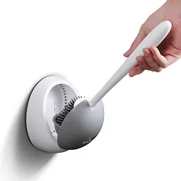 Йоржик для унітазу МВМ My Home клейкий BP-21, білий з сірим (BP-21 WHITE/GRAY) - мініатюра 4