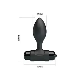 Анальна пробка - Pretty Love Vibra Butt Plug Black - мініатюра 4