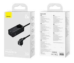 Зарядний пристрій Baseus 65 W GaN3 Pro (PSZM000901 ) + кабель чорний - мініатюра 8