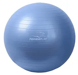М'яч для фітнесу (фітбол) PowerPlay 4001 Ø65 cm Gymball Синій + помпа (PP_4001_65_Blue) - мініатюра 2