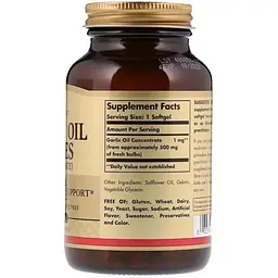 Часникова олія Solgar Garlic Oil Perles Concentrate 250 капсул - мініатюра 2