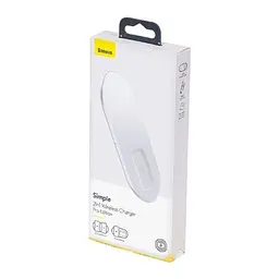 Бездротовий зарядний пристрій Baseus Simple 2in1Pro Edition White WXJK-C02 - мініатюра 2