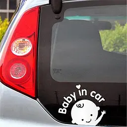 Наклейка в автомобіль Baby in car BOY Білий - мініатюра 4