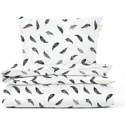 Комплект постільної білизни Cosas дитячий без простирадла FEATHER 110 x 140 см (FeatherRedGrey_140_2)