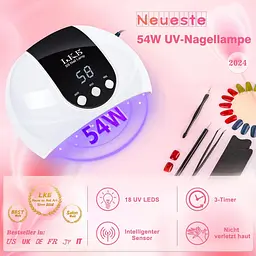 UV/LED лампа LKE 54 Вт для манікюру з дисплеєм, таймером і сенсором - мініатюра 7