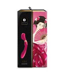 Вібромасажер Shunga Zoa Raspberry, двосторонній - мініатюра 9