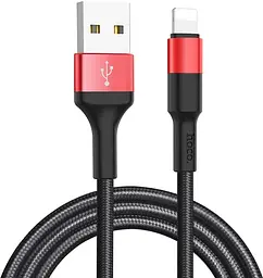 Кабель Hoco X26 Xpress Lightning 1m black red - мініатюра 3