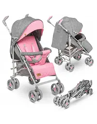 Прогулянкова коляска Lionelo Irma Pink, сіра з рожевим (LO-IRMA PINK) - мініатюра 2